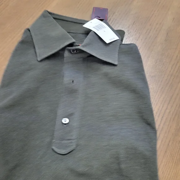 Isaia Mens Slim Fit Polo Shirt - Picture 5 of 6